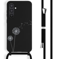 iMoshion Siliconen design hoesje met koord Samsung Galaxy S23 FE - Dandelion Black