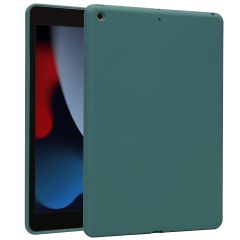 Accezz Liquid Silicone Backcover iPad 9 (2021) 10.2 inch / iPad 8 (2020) 10.2 inch / iPad 7 (2019) 10.2 inch - Donkergroen