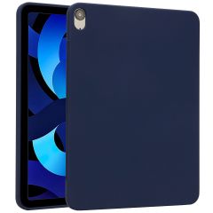Accezz Liquid Silicone Backcover met penhouder iPad Air 11 inch (2024) M2 / Air 5 (2022) / Air 4 (2020) - Donkerblauw