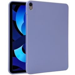 Accezz Liquid Silicone Backcover met penhouder iPad Air 11 inch (2024) M2 / Air 5 (2022) / Air 4 (2020) - Lila