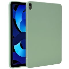 Accezz Liquid Silicone Backcover met penhouder iPad Air 11 inch (2024) M2 / Air 5 (2022) / Air 4 (2020) - Lichtgroen