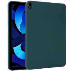 Accezz Liquid Silicone Backcover met penhouder iPad Air 11 inch (2024) M2 / Air 5 (2022) / Air 4 (2020) - Donkergroen