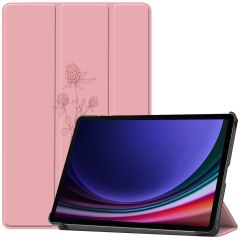 iMoshion Design Trifold Bookcase Samsung Galaxy Tab S9 - Floral Pink
