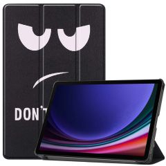 iMoshion Design Trifold Bookcase Samsung Galaxy Tab S9 - Don't touch