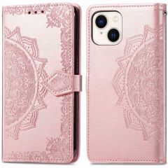 iMoshion Mandala Bookcase iPhone 15 - Rosé Goud