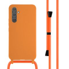 iMoshion Siliconen hoesje met koord Samsung Galaxy A54 (5G) - Oranje