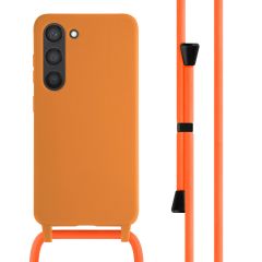 iMoshion Siliconen hoesje met koord Samsung Galaxy S23 - Oranje