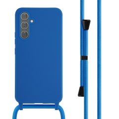 iMoshion Siliconen hoesje met koord Samsung Galaxy A54 (5G) - Blauw