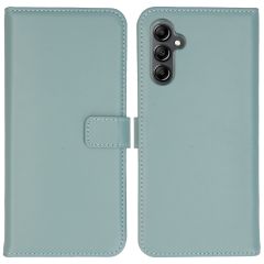 Selencia Echt Lederen Bookcase Samsung Galaxy A14 (5G/4G) - Air Blue