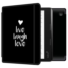 iMoshion Design Slim Hard Case Bookcase Kobo Sage / Tolino Epos 3 - Live Laugh Love