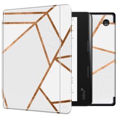 iMoshion Design Slim Hard Case Bookcase Kobo Sage / Tolino Epos 3 - White Graphic