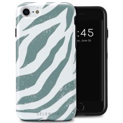 Selencia Vivid Backcover iPhone SE (2022 / 2020) / 8 / 7 / 6(s) - Colorful Zebra Pine Blue