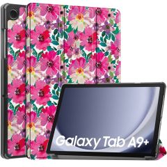 iMoshion Trifold Design Bookcase Samsung Galaxy Tab A9 Plus - Floral Water Color