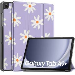 iMoshion Trifold Design Bookcase Samsung Galaxy Tab A9 Plus - Flowers Distance