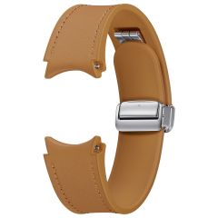 Samsung Originele D-Buckle Hybrid Leather Band Normal M/L Galaxy Watch 6 / 6 Classic / 5 / 5 Pro - Camel