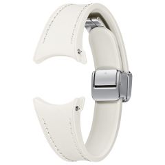 Samsung Originele D-Buckle Hybrid Leather Band Slim S/M Galaxy Watch 6 / 6 Classic / 5 / 5 Pro - Cream