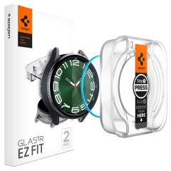 Spigen EZ FIT Glas.tR Screenprotector met applicator Samsung Galaxy Watch 6 Classic - 47 mm - Transparant