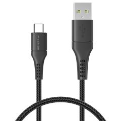iMoshion Braided USB-C naar USB kabel OnePlus Nord 2 - 1 meter - Zwart