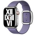 Apple Leather Band Modern Buckle Apple Watch Series 1-9 / SE - 38/40/41 mm - Maat M - Wisteria