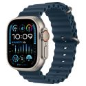 Apple Ocean Band Apple Watch Series 1-9 / SE / Ultra (2) - 42/44/45/49 mm - Blauw
