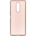 Carbon Softcase Backcover Sony Xperia 1 - Rosé Goud
