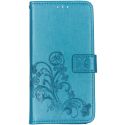 Klavertje Bloemen Bookcase Samsung Galaxy A80 - Turquoise