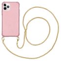 iMoshion Glitter Backcover met ketting iPhone 11 Pro - Roze