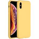 Accezz Liquid Silicone Backcover iPhone Xs / X - Yellow