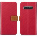 iMoshion Luxe Canvas Bookcase Samsung Galaxy S10 - Rood