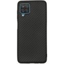 Carbon Softcase Backcover Samsung Galaxy A12 - Zwart