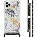 iMoshion Design hoesje met koord iPhone 11 Pro Max - Bladeren - Zwart / Goud