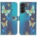 iMoshion Design Softcase Book Case Samsung Galaxy S22 Plus - Blue Butterfly