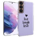iMoshion Design hoesje Samsung Galaxy S22 - Live Laugh Love - Zwart