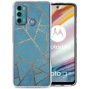 iMoshion Design hoesje Motorola Moto G60 - Grafisch Koper / Blauw