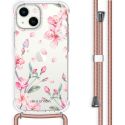 iMoshion Design hoesje met koord iPhone 14 - Bloem - Roze