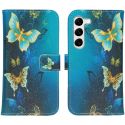 iMoshion Design Softcase Bookcase Samsung Galaxy S23 - Blue Butterfly