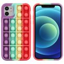 iMoshion Pop It Fidget Toy - Pop It hoesje iPhone 12 (Pro) - Rainbow
