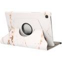 iMoshion 360° Draaibare Design Bookcase Galaxy Tab A7 - White Marble