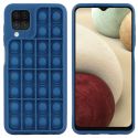 iMoshion Pop It Fidget Toy - Pop It hoesje Galaxy A12 - Donkerblauw