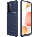 iMoshion Carbon Softcase Backcover Samsung Galaxy A52(s) (5G/4G) - Blauw