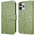 iMoshion Design Bookcase iPhone 12 (Pro) - Green Flowers