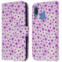iMoshion Design Bookcase Samsung Galaxy A40 - Purple Flowers