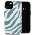 Selencia Vivid Backcover iPhone 13 - Colorful Zebra Pine Blue