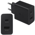 Samsung Originele Power Adapter - Oplader - USB-C en USB aansluiting - Fast Charge - 35W - Zwart