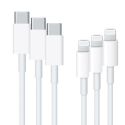 Apple 3x Originele Lightning naar USB-C kabel iPhone Xs Max- 1 meter - Wit