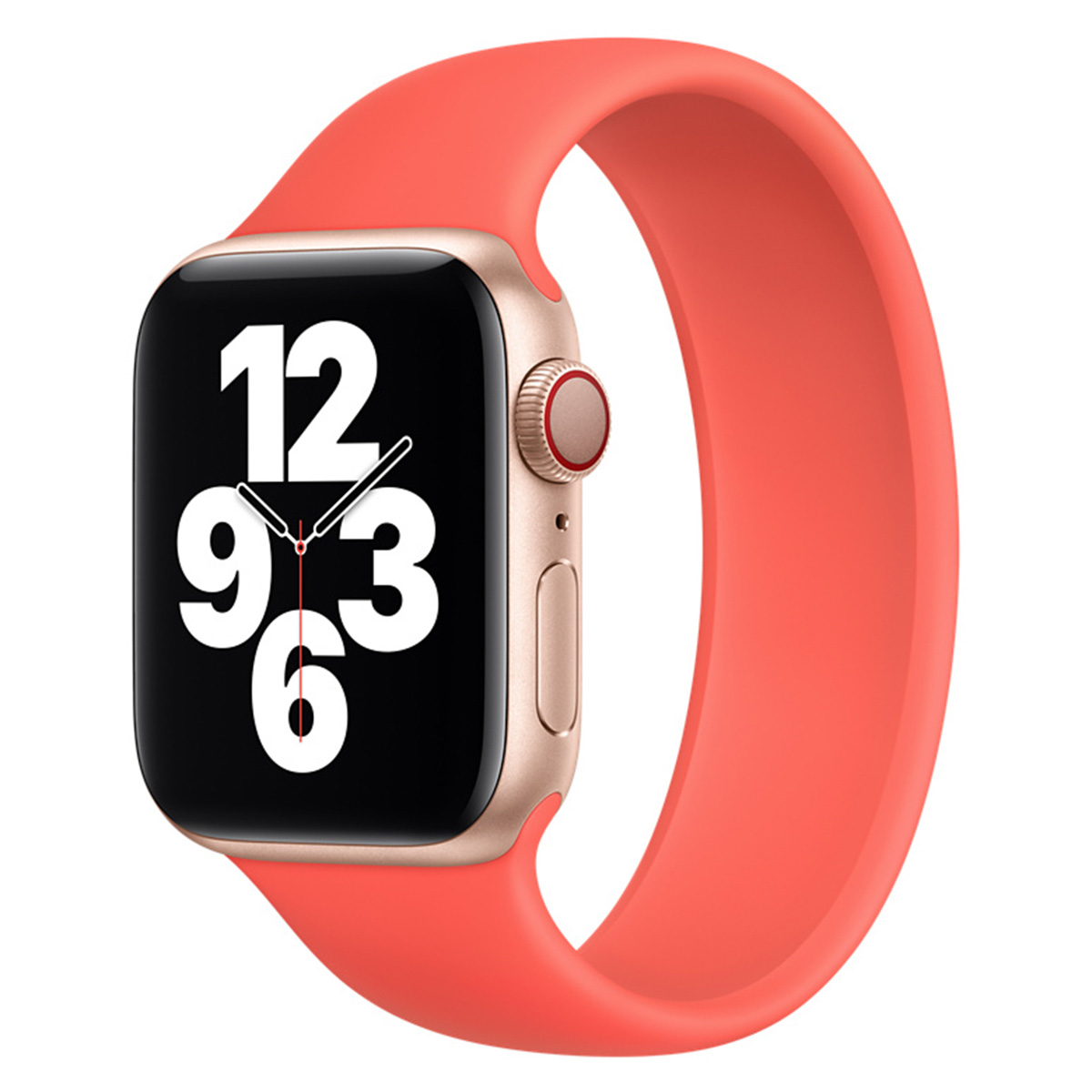 Siliconen solobandje voor de Apple Watch | 44/45/46/49 mm - Maat 11 - Pink Citrus