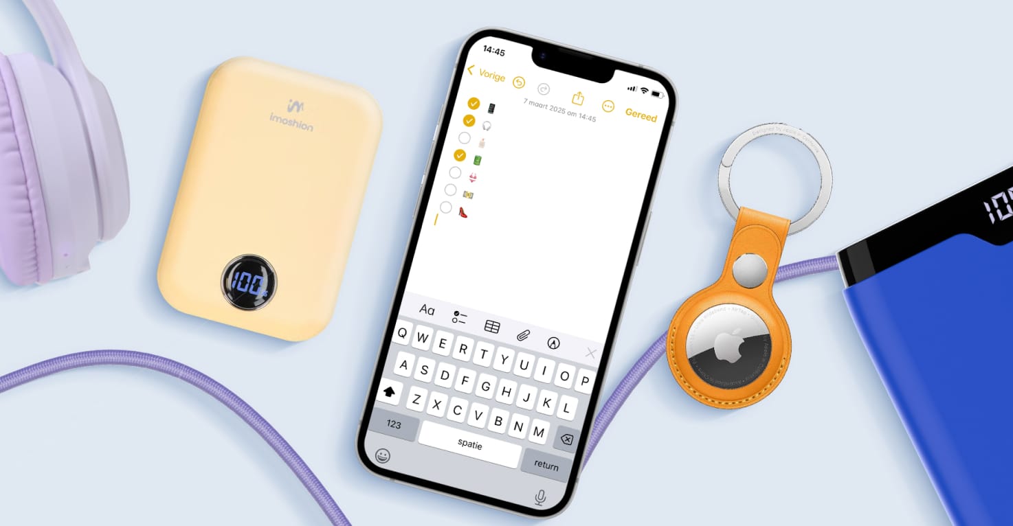 Inpaklijst vakantie voor telefoon en accessoires
