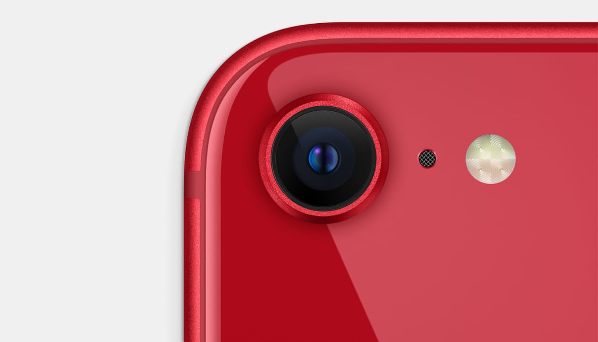 Ingezoomde foto van iPhone SE 2022 met 1 camera.