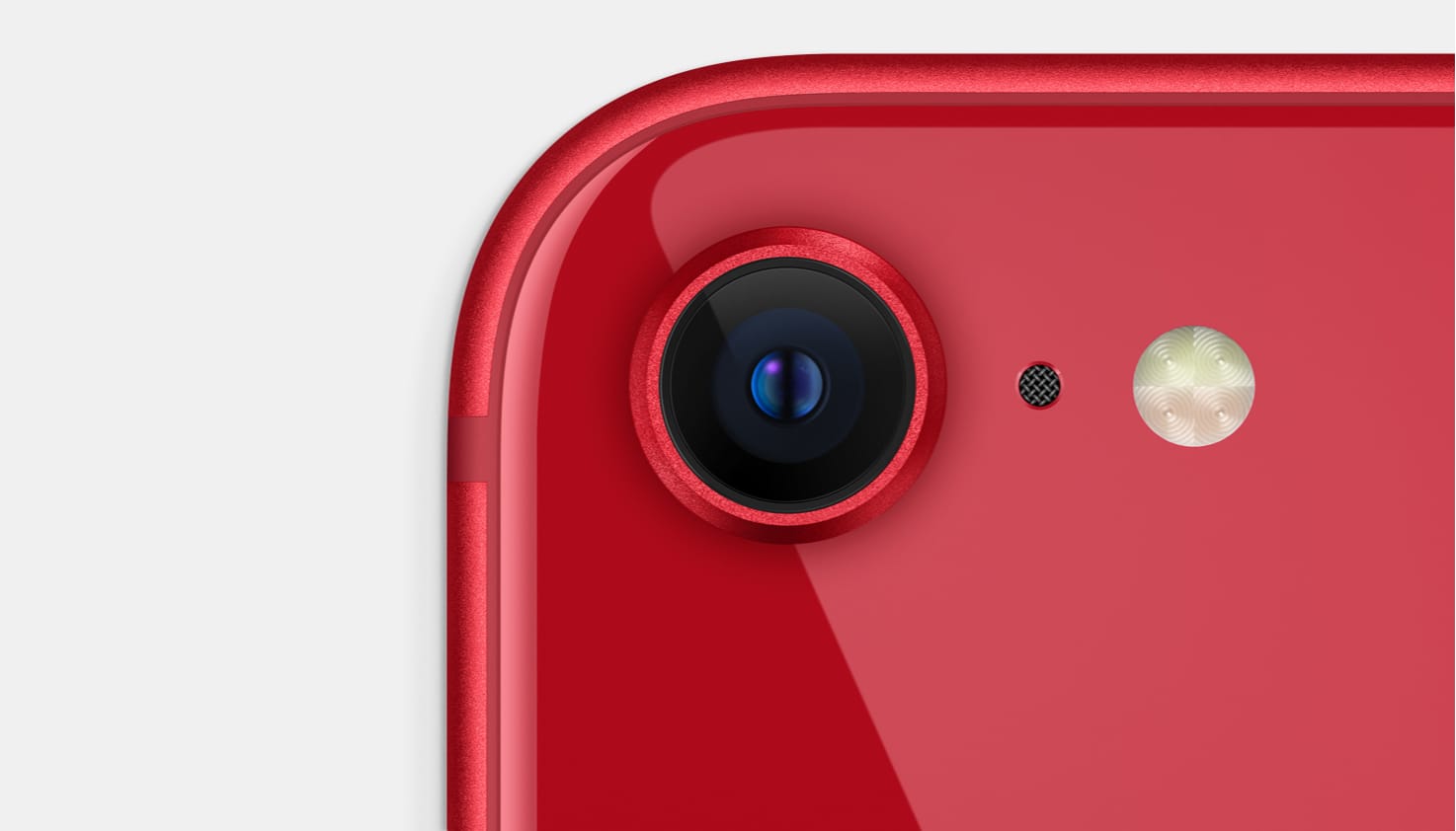 Ingezoomde foto van iPhone SE 2022 met 1 camera.