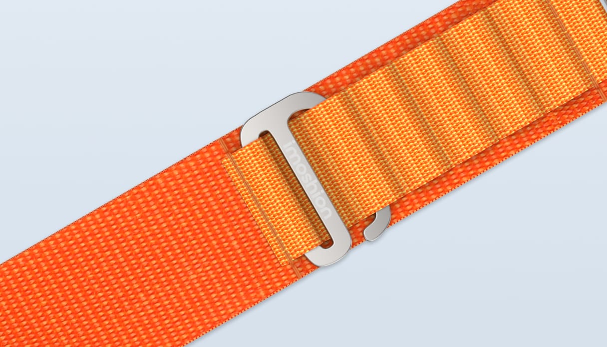 Foto van een smartwatch bandje met G-haak sluiting.